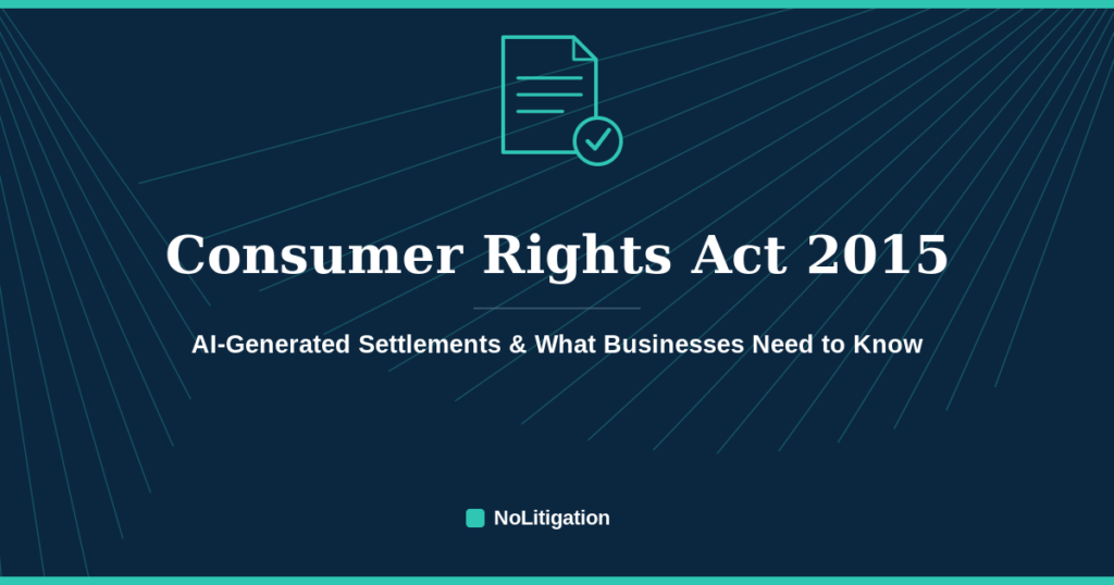 UK Consumer Rights Act 2015, AI-generated settlements